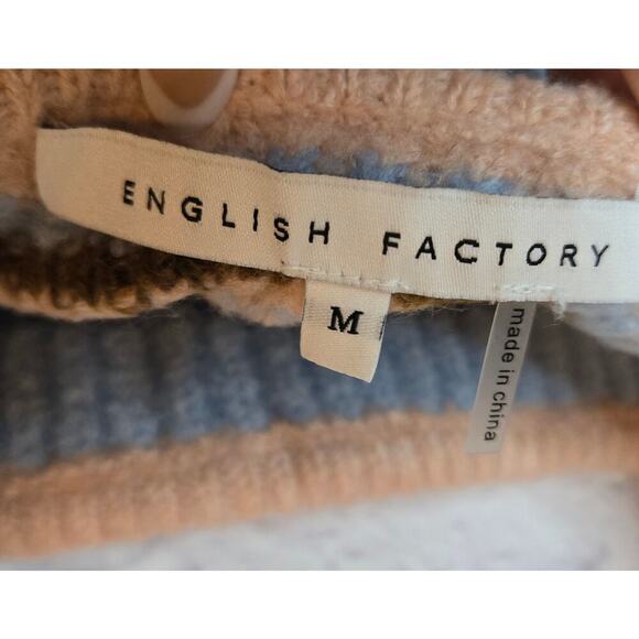 English Factory striped knit tank top crop top size Medium. - Picture 7 of 8